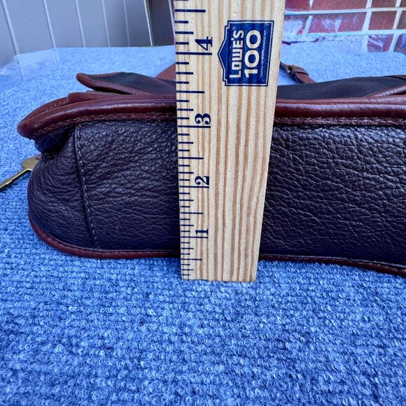 Fossil Heritage Top Handle Crossbody Bag Black & Brown Pebbled Leather - Picture 14 of 15